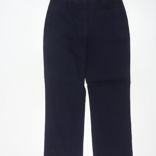 Marks and Spencer Women Navy Blue Size 12 Short Chino Trousers