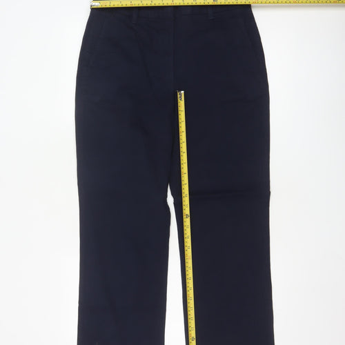 Marks and Spencer Women Navy Blue Size 12 Short Chino Trousers