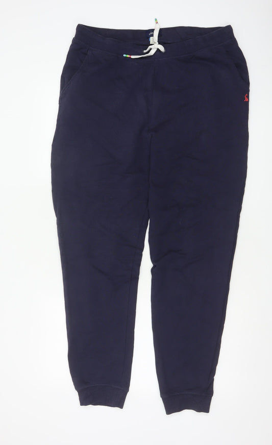 Joules Women Navy Blue Cotton Jogger Sweatpants UK 14