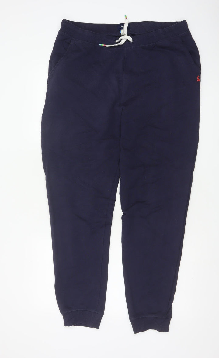 Joules Women Navy Blue Cotton Jogger Sweatpants UK 14