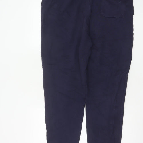 Joules Women Navy Blue Cotton Jogger Sweatpants UK 14