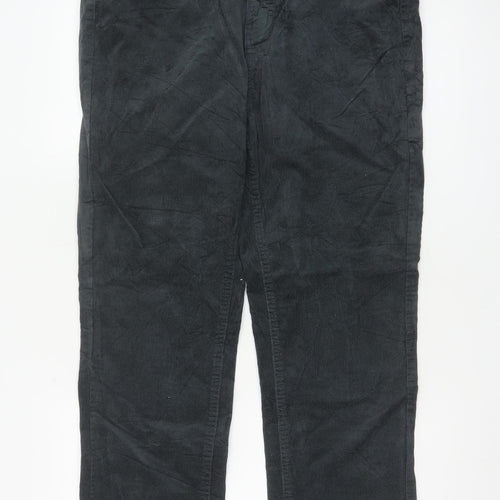 Marks and Spencer Women’s Black Corduroy Stretch Trousers Size 14 Regular