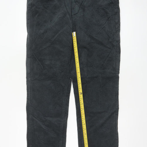 Marks and Spencer Women’s Black Corduroy Stretch Trousers Size 14 Regular