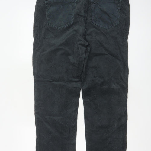 Marks and Spencer Women’s Black Corduroy Stretch Trousers Size 14 Regular