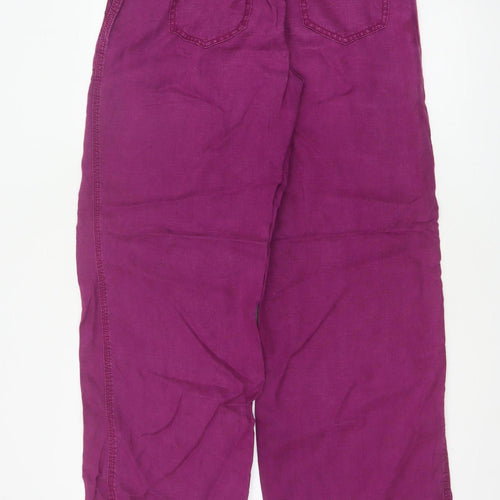 Marks and Spencer Women’s Purple Linen Cropped Trousers Size 10