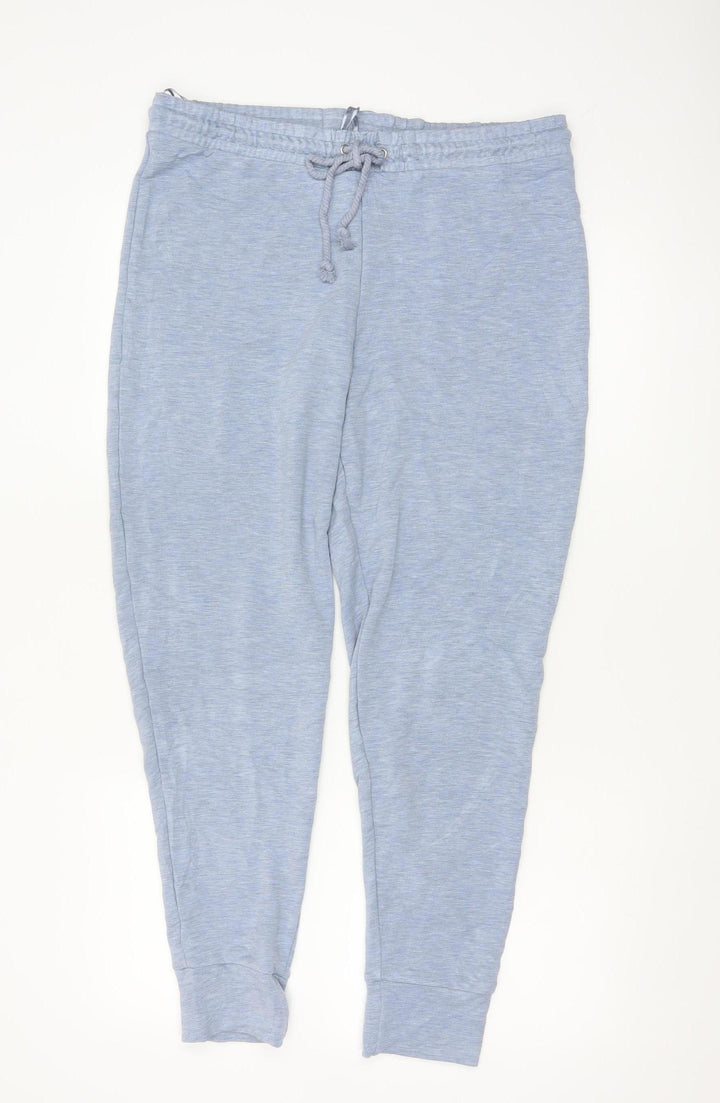 Marks and Spencer Womens Blue Jersey Pyjama Pants Size 16