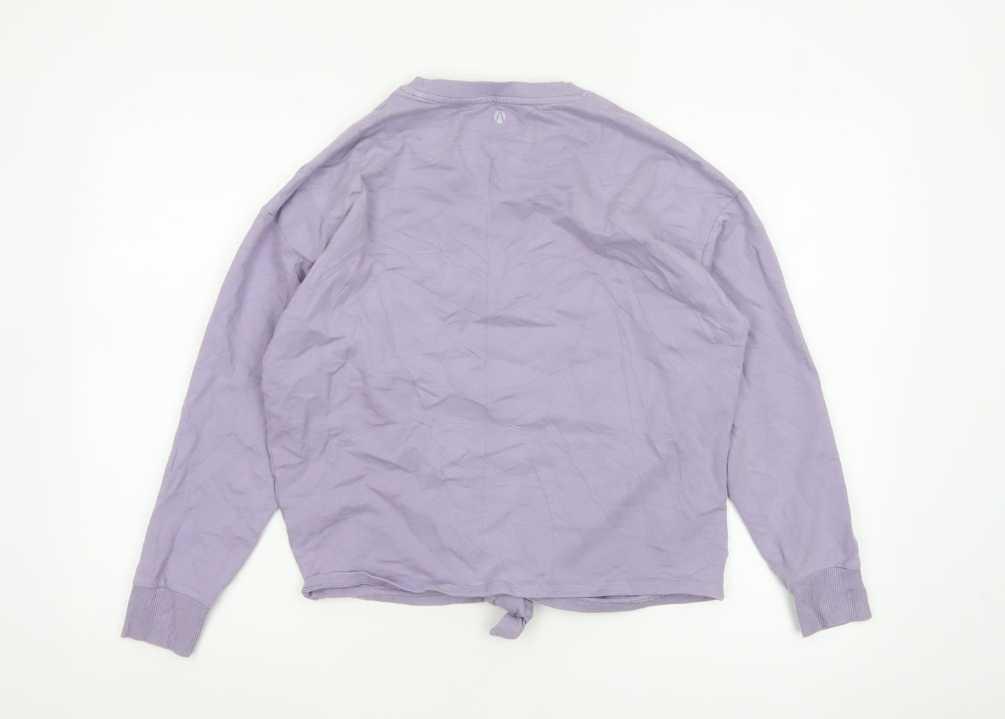 Marks and Spencer Womens Purple Cropped Long Sleeve T-Shirt Size 10