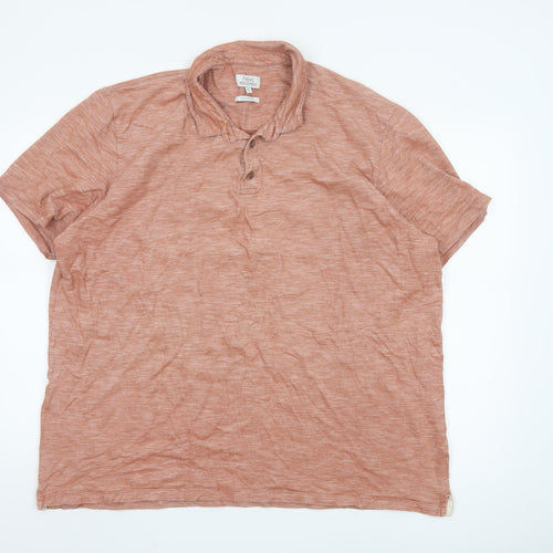 Next Men's Beige 3XL Cotton Short Sleeve Polo Shirt