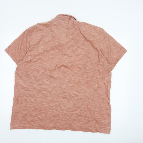 Next Men's Beige 3XL Cotton Short Sleeve Polo Shirt