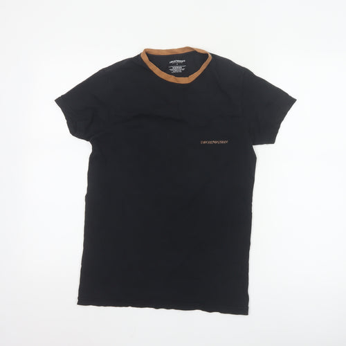 Emporio Armani Men’s Black Slim Fit Crew Neck T-Shirt S