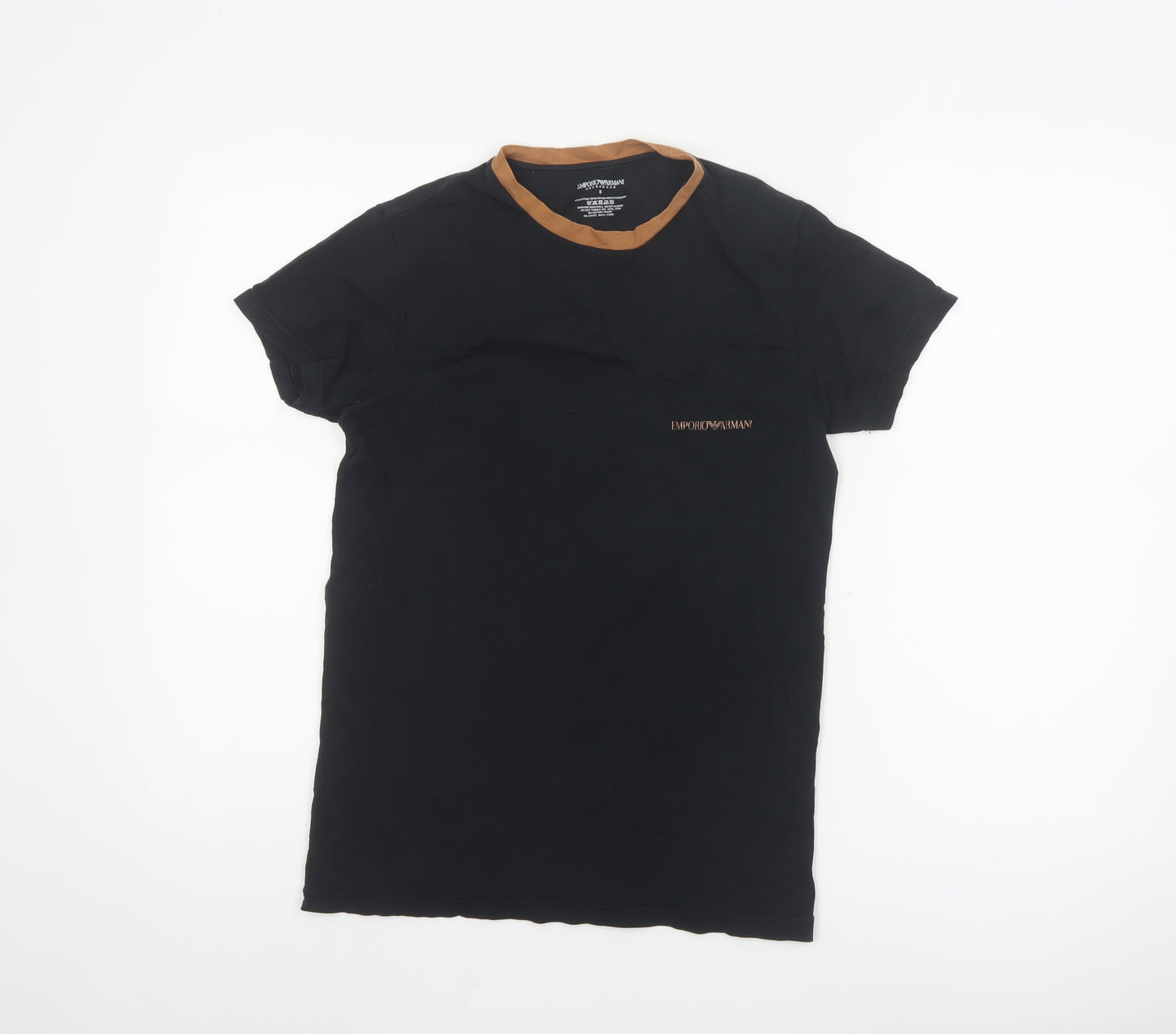 Emporio Armani Men’s Black Slim Fit Crew Neck T-Shirt S