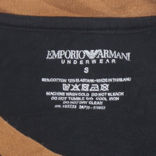 Emporio Armani Men’s Black Slim Fit Crew Neck T-Shirt S
