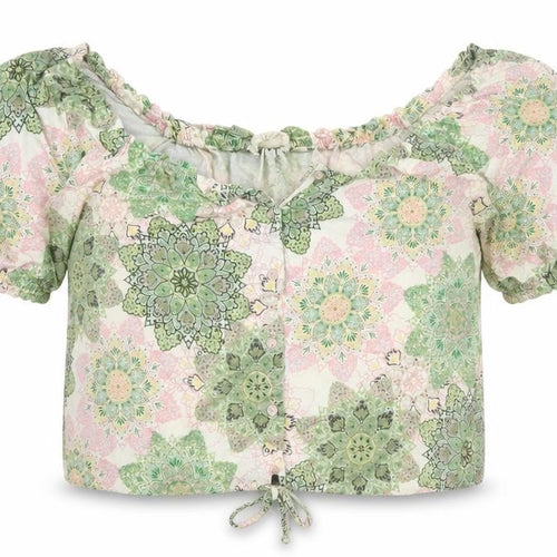 FatFace Women’s Multicoloured Floral Cropped Blouse Size 10