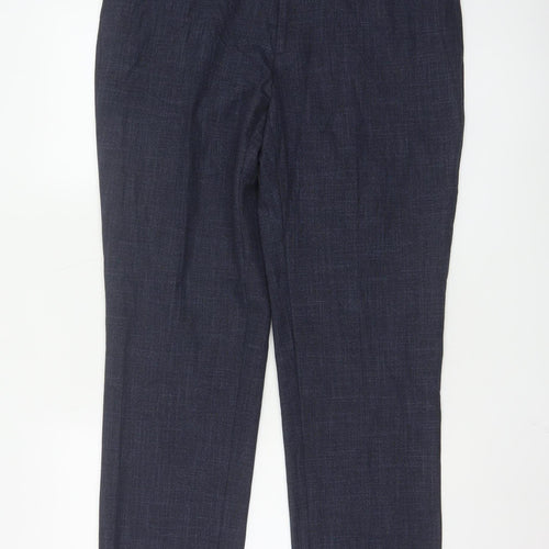 Marks and Spencer Autograph Men's Blue Slim Fit 36L Trousers