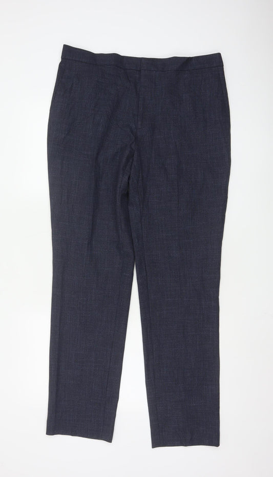 Marks and Spencer Autograph Men's Blue Slim Fit 36L Trousers