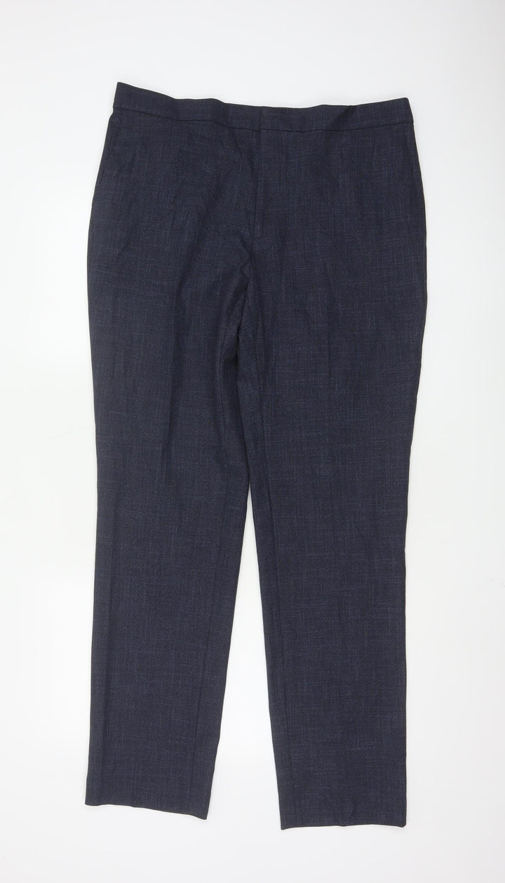 Marks and Spencer Autograph Men's Blue Slim Fit 36L Trousers