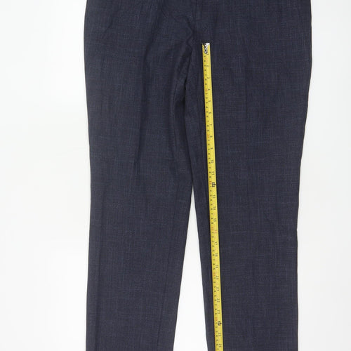 Marks and Spencer Autograph Men's Blue Slim Fit 36L Trousers