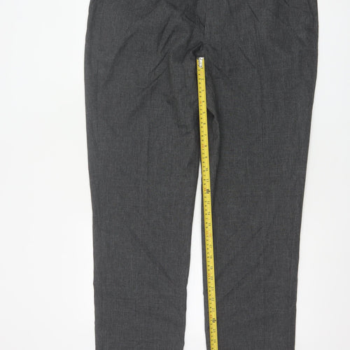 Marks and Spencer Men's Grey Regular Fit 38L Formal Trousers