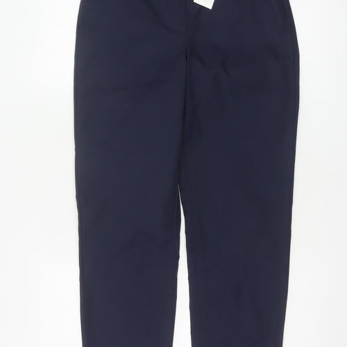 Marks and Spencer Women's Blue Slim Fit Ankle Trousers Size 6