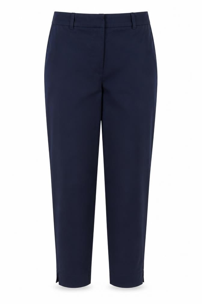 Front view of Marks & Spencer Women's Blue Slim Fit Ankle Trousers, size 6