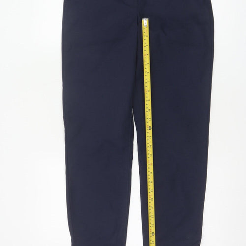 Marks and Spencer Women's Blue Slim Fit Ankle Trousers Size 6