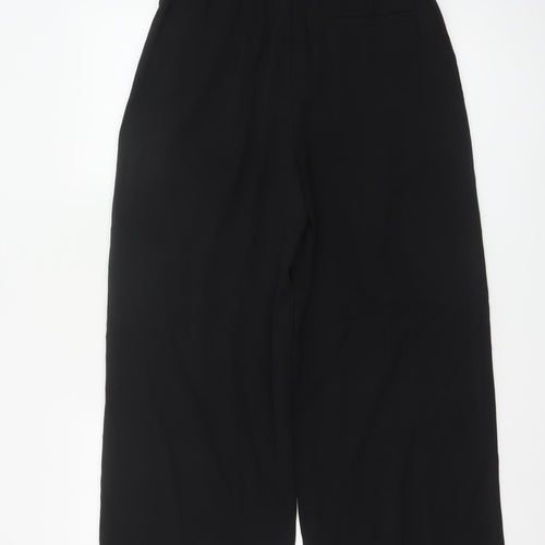 Marks and Spencer Womens Black Size 12 Wide-Leg Trousers