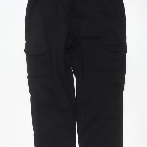 Lee Men’s Black Cargo Trousers W38 L30 Regular Straight Fit