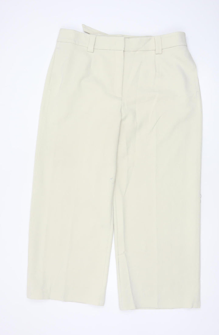 Marks and Spencer Men's Beige Regular Fit Dress Pants Size 18 Belted