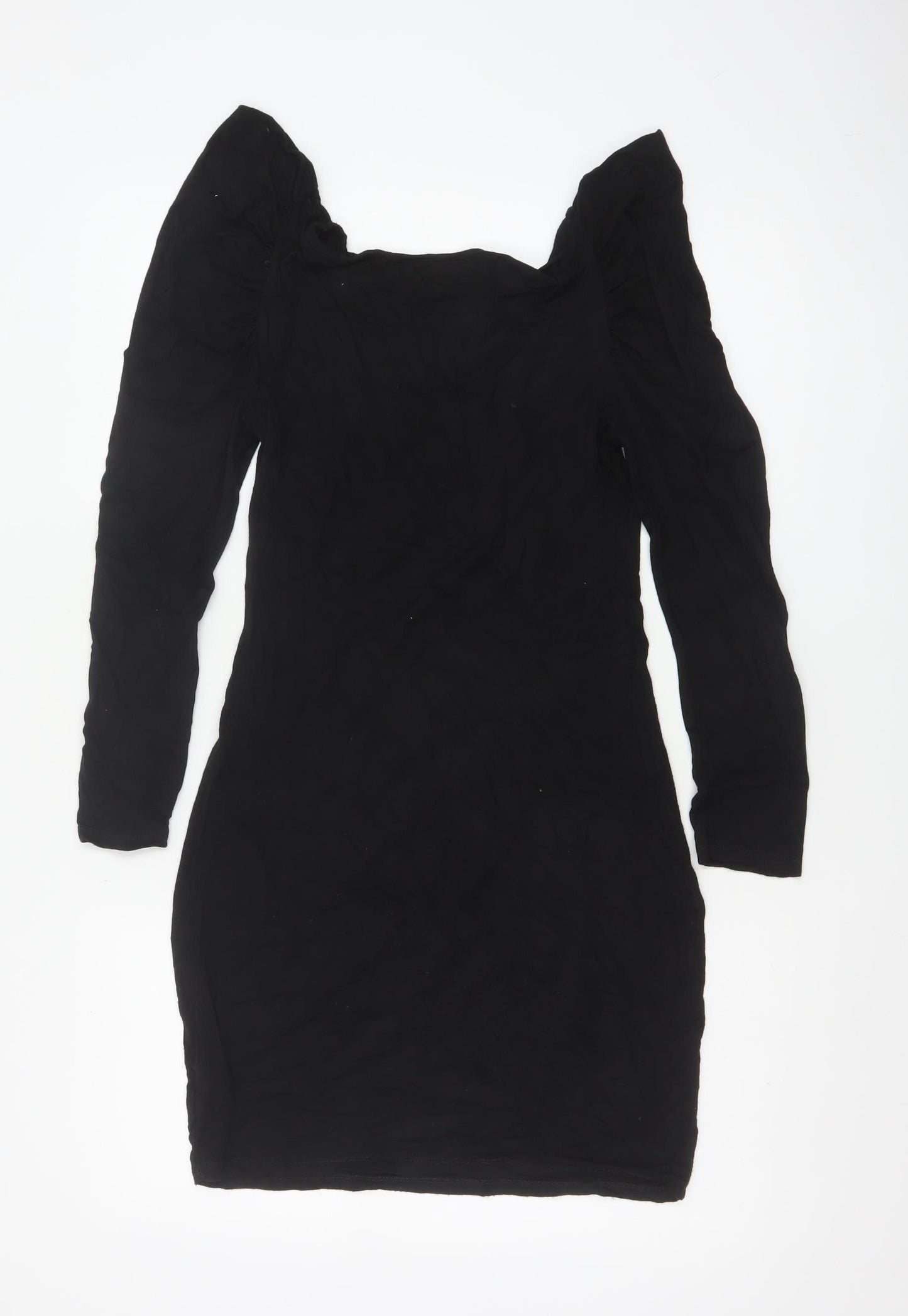 Warehouse Women’s Black Size 10 Bodycon Square Neck Dress