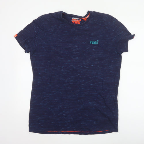 Superdry Men's Blue 2XL The Orange Label Short Sleeve Crew Neck T-Shirt