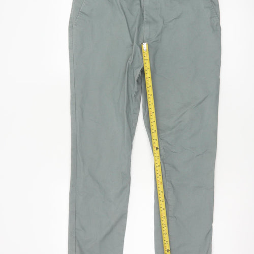 Marks and Spencer Men's Green Slim Fit Chino Trousers 32W 29L