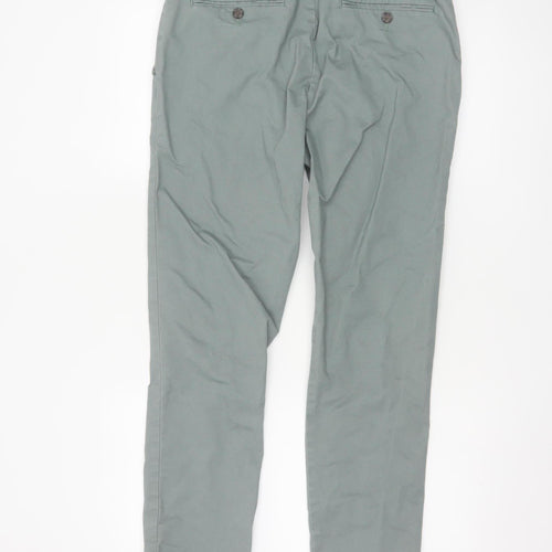 Marks and Spencer Men's Green Slim Fit Chino Trousers 32W 29L