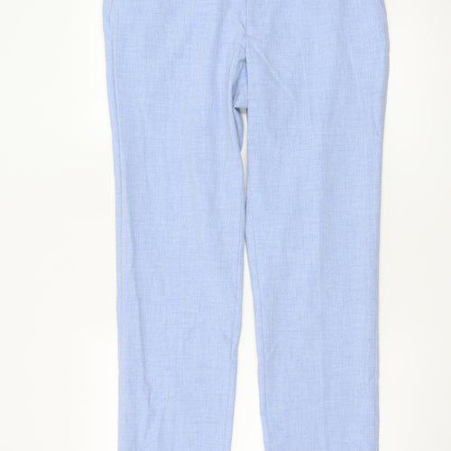 Marks and Spencer Men's Blue Slim Fit Dress Trousers 34L