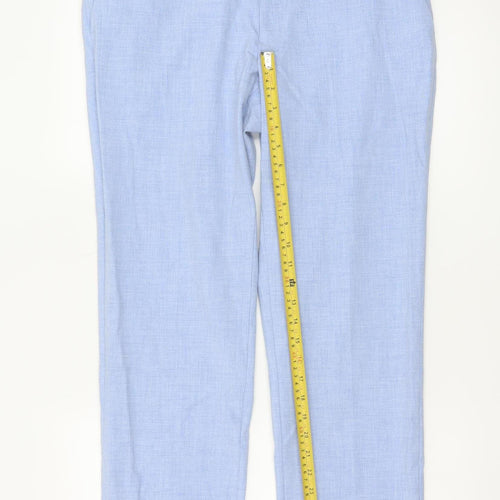 Marks and Spencer Men's Blue Slim Fit Dress Trousers 34L