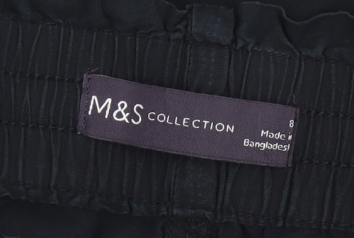 Marks and Spencer Women’s Black Viscose Jogger Trousers Size 8