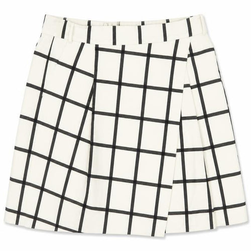 Karen Millen Women’s White Check A-Line Knee Length Skirt UK 14