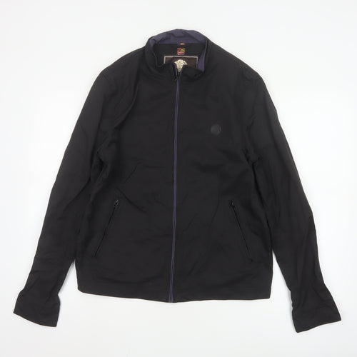 Pretty Green Men's Black L Full Zip Cotton Nylon Jacket