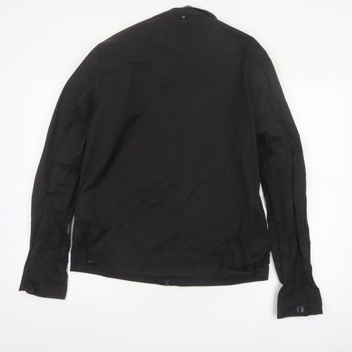 Pretty Green Men's Black L Full Zip Cotton Nylon Jacket