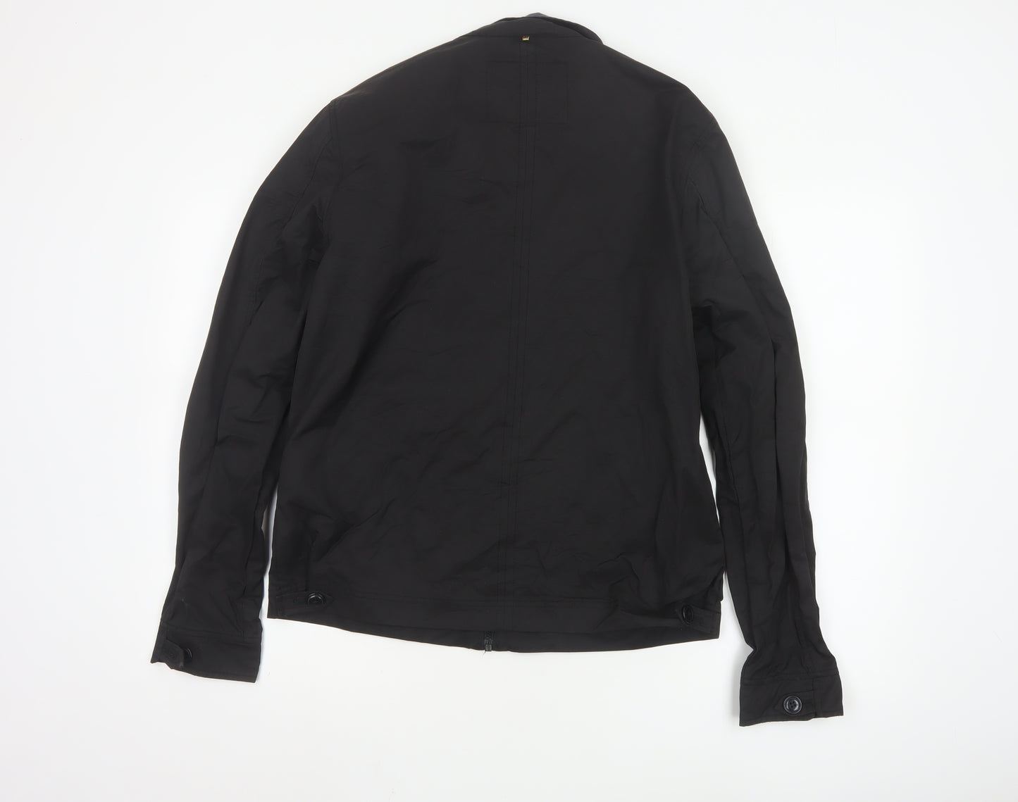 Pretty Green Men's Black L Full Zip Cotton Nylon Jacket
