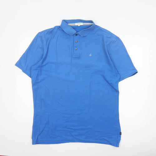 Calvin Klein Golf Men's Blue Polo Shirt XL Cotton Blend
