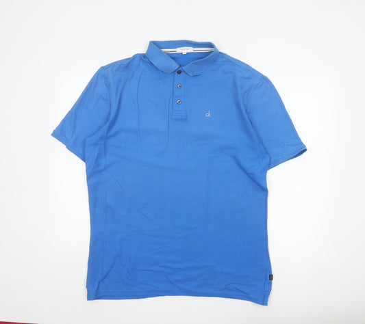 Calvin Klein Golf Men's Blue Polo Shirt XL Cotton Blend