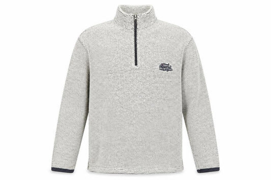 Weird Fish Mens Grey Knit 1/2 Zip Sweatshirt Size S