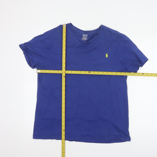 Polo Ralph Lauren Men's Blue Custom Fit Crew Neck T-Shirt L