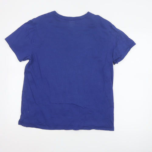 Polo Ralph Lauren Men's Blue Custom Fit Crew Neck T-Shirt L