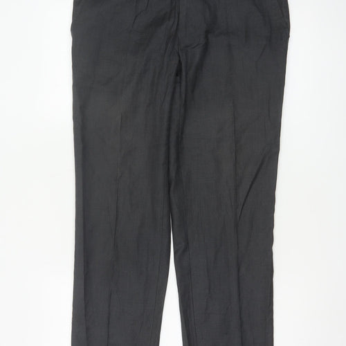 Marks and Spencer Men’s Grey 32R Pleated Dress Pants