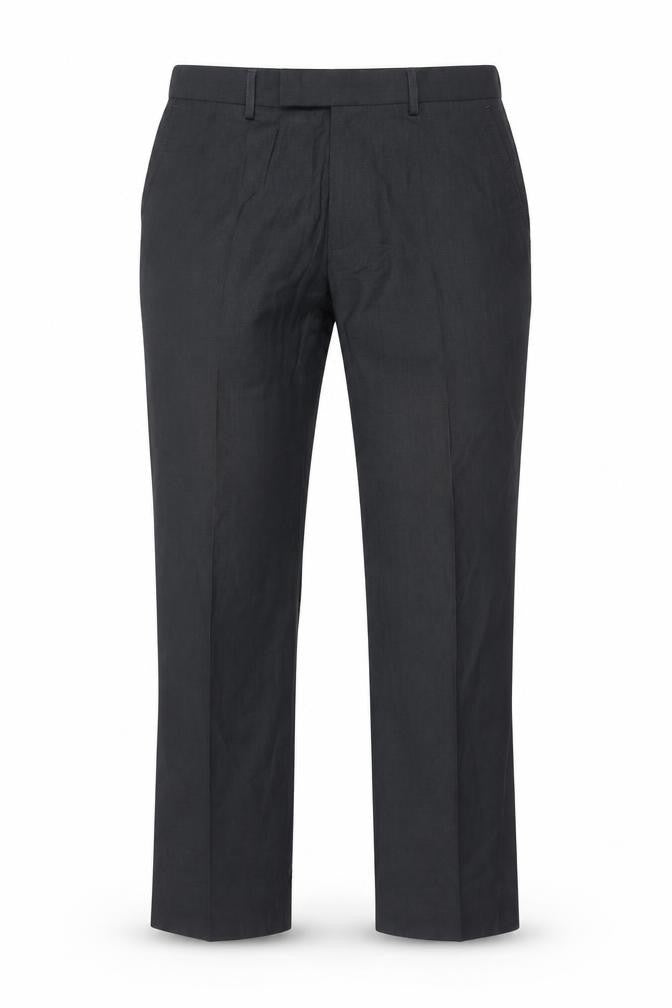 Front view of Marks & Spencer Men’s Grey 32R Pleated Dress Pants