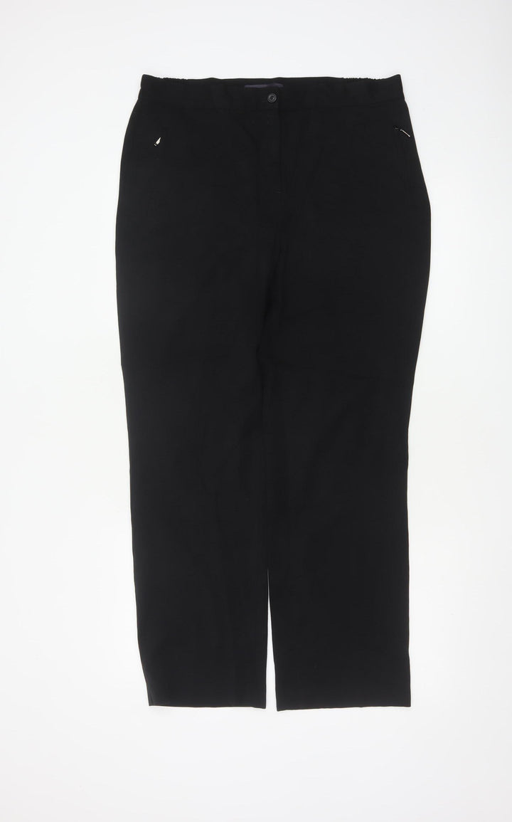 Marks and Spencer Women's Black Size 14 Straight Dress Pants
