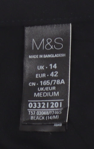 Marks and Spencer Women's Black Size 14 Straight Dress Pants