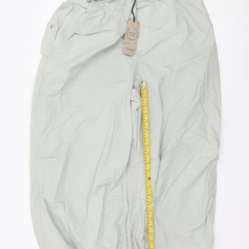 River Island Women’s Light Grey Cargo Trousers Size 18 Cotton