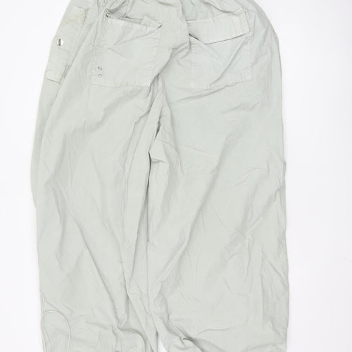 River Island Women’s Light Grey Cargo Trousers Size 18 Cotton